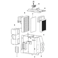 FILTER SCREEN 021001007 - Блок «EVAPORATOR ASSEMBLY»  (номер на схеме: 1)