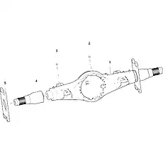 FIXING BLOCK, REAR AXLE PIPE LG853.04.04.01-001 - Блок «FRONT AXLE HOUSING WELDING»  (номер на схеме: 1)