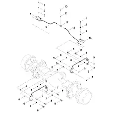 WASHER 8 GB/T93 - Блок «FRONT AXLE PIPE INSTALLATION ASSEMBLY»  (номер на схеме: 2)