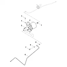 WASHER LG853.08-005 - Блок «FRONT BOOSTER PUMP PIPELINE INSTALLATION ASSEMBLY»  (номер на схеме: 8)