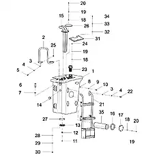 BOLT M8×20 GB/T5783 - Блок «HYDRAULIC OIL TANK ASSEMBLY»  (номер на схеме: 24)