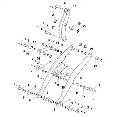 SLEEVE, BOOM UPPER LG876N.11-001A - Блок «IMPLEMENT DEVICE SYSTEM»  (номер на схеме: 22)