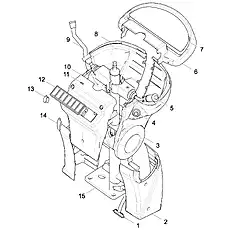 COMBINED SWITCH CDM835EⅠ.15.42 - Блок «INSTRUMENT ASSEMBLY»  (номер на схеме: 5)