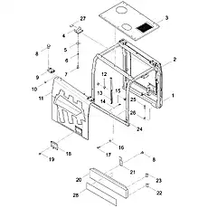 HINGE ASSEMBLY LG833BS.13.06.20 - Блок «MIDDLE HOOD ASSEMBLY»  (номер на схеме: 9)