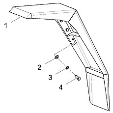 MUD GUARD ASSEMBLY, FRONT, L.H., WITHOUT TRI-ANGLE IRON