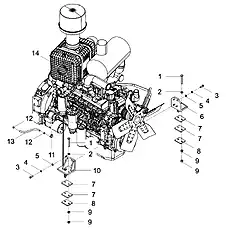 RUBBER PAD, ENGINE LG853NⅠ.01-005 - Блок «POWER ENGINE ASSEMBLY»  (номер на схеме: 7)