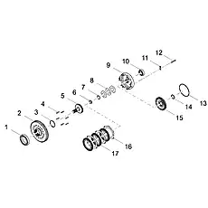 BUSH, THRUST, SHAFT 3 LGS863A.03.05-009 - Блок «SHAFT 3 ASSEMBLY»  (номер на схеме: 6)