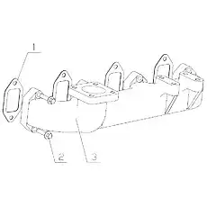 EXHAUST PIPE GASKET COMPONENT D2000-1008250B - Блок «Запчасти трубки выпускного воздуха D7100-1008200/04»  (номер на схеме: 1)