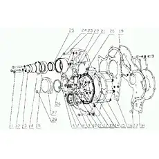 TIMING GEAR HOUSING COVER GASKET D30-1002034C - Блок «Запчасти корпуса механизма D30-1002030A/08»  (номер на схеме: 17)