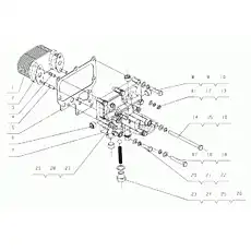 BOLT M10X150 Q150B10150 - Блок «Масляный радиатор в сборе D30-1013000A/10»  (номер на схеме: 16)