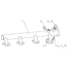 SCREW PLUG NPT3/8 Q618B03 - Блок «Водные трубки и шланг радиатора в сборе D0708-1303000/01»  (номер на схеме: 2)