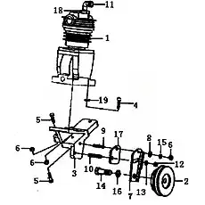 Screw Q150В0835 01139584 - Блок «Воздушный компрессор в сборе»  (номер на схеме: 4)