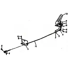 Link fork - Блок «Педаль газа 1»  (номер на схеме: 4)