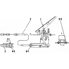 Link fork - Блок «Педаль газа 2»  (номер на схеме: 3)