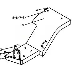 Hand rail - Блок «Левая платформа в сборе»  (номер на схеме: 1)