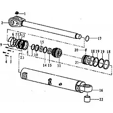Piston rod HSGF-125/70*771 -2 - Блок «Цилиндр подъема (371368)»  (номер на схеме: 2)