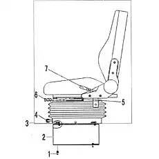 Seat support - Блок «Сиденье в сборе (321013)»  (номер на схеме: 2)