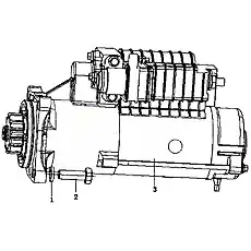 Starter motor В7617-3708100 - Блок «Стартер в сборе b7641-3708000-03»  (номер на схеме: 3)