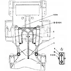 Steering cylinder HSGL-80*45*327-594 - Блок «Блок рулевого цилиндра в сборе»  (номер на схеме: 7)