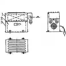Air duct 101030 - Блок «Отопитель кабины 2»  (номер на схеме: 1)