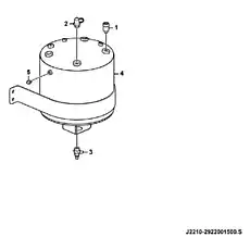 Tire inflation valve - Блок «Ресивер J2210-2922001500.S»  (номер на схеме: 2)