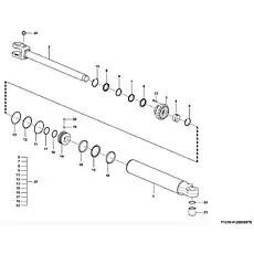 Piston rod - Блок «Цилиндры подъема стрелы F1310-4120005979»  (номер на схеме: 2)