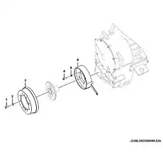 Brake drum - Блок «Тормоз J2350-2923000995.S2B»  (номер на схеме: 3)