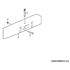 Towing pin - Блок «Противовес K2800-2928000751.A1A»  (номер на схеме: 1)