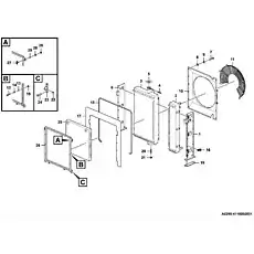 Radiator bracket - Блок «Радиатор в сборе A0390-4110002531»  (номер на схеме: 1)