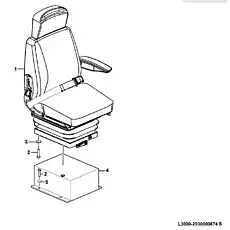 Seat support - Блок «Сиденье L3000-2930000874.S»  (номер на схеме: 4)