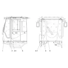 RIGHT FRONT FENDER - Блок «Система кабины водителя»  (номер на схеме: 7)