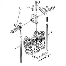 SCREW,HEX FLANGE HEAD CA C3920781 - Блок «Рычаг, ROCKER BP 9710ZZ»  (номер на схеме: 2)