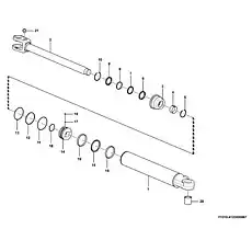 Piston rod 24A110270 - Блок «Гидроцилиндр стрелы в сборе F1310-4120000867 (3713CH)»  (номер на схеме: 2)