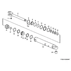 Piston rod HSGF-125/70*771 -2 - Блок «Ремкомплект гидроцилиндра стрелы F1320-4120000867 (371368))»  (номер на схеме: 2)