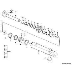 Piston rod 24A110160 - Блок «Гидроцилиндр наклона в сборе F1410-4120001083 (3713CH)»  (номер на схеме: 2)