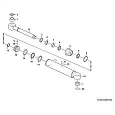 Screw - Блок «Ремкомплект гидроцилиндр поворота I2130-4120001004 (371401)»  (номер на схеме: 17)