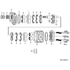 Shaft 21020410010 - Блок «Насос рулевого управления в сборе I1901-4120002117 (370142)»  (номер на схеме: 12)