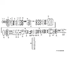 Spacer sleeve 21050900110 - Блок «Рабочий гидравлический насос в сборе F1110-4120001058 (370142)»  (номер на схеме: 7)
