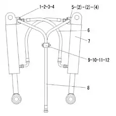 TUBE - Блок «Цилиндр рулевого управления в сборе»  (номер на схеме: 1)