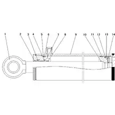 PISTON HSGL-80/45*327-4 - Блок «Цилиндр рулевого управления»  (номер на схеме: 13)