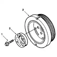 SCREW,HEX FLANGE HEAD C3903857 - Блок «Вибрационный демпфер»  (номер на схеме: 1)