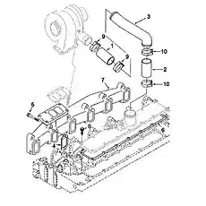 CLAMP,SPRING HOSE Q67675B - Блок «Положение, турбокомпрессор 2»  (номер на схеме: 10)