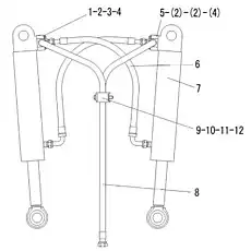 TUBE - Блок «Цилиндр рулевого управления в сборе»  (номер на схеме: 1)
