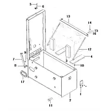 Battery box   - Блок «Левый аккумуляторный ящик M6-2934002146»  (номер на схеме: 2 )