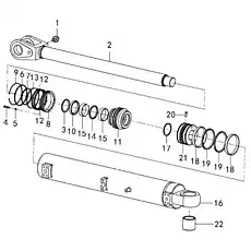 Piston rod  HSGF-125/70*771-2 - Блок «Гидроцилиндр подъема стрелы F9-4120000867 (371368)»  (номер на схеме: 2 )
