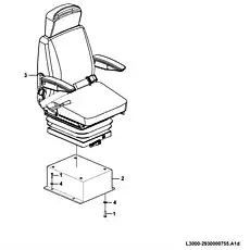 Seat support   - Блок «Сиденье водителя в сборе L3000-2930000755.A1d»  (номер на схеме: 2 )