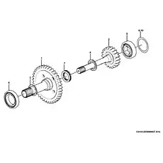 Drive shaft gear   - Блок «Шестерня вторичного вала C0510-2030900027.B1b»  (номер на схеме: 2 )