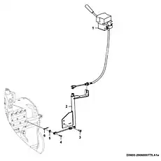 Control mechanism  LG936L - Блок «Система механизма переключения передач D0600-2906000775.A1e»  (номер на схеме: 2 )