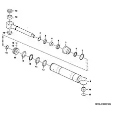 Piston rod   - Блок «Гидроцилиндр поворота в сборе I2110-4120001004 (3713CH)»  (номер на схеме: 1 )