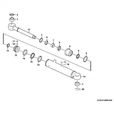 Piston   - Блок «Ремкомплект гидроцилиндра поворота I2130-4120001004 (371401)»  (номер на схеме: 15 )